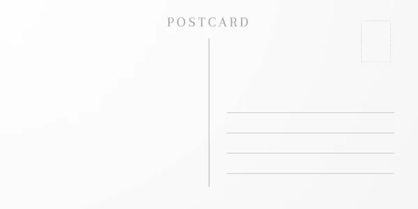 Espalda de postal en blanco. Plantilla de una tarjeta de viaje vacía . — Archivo Imágenes Vectoriales