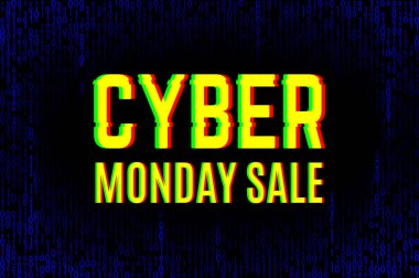 Cyber Pazartesi Satış yıllık izni için Ikili arka plan.