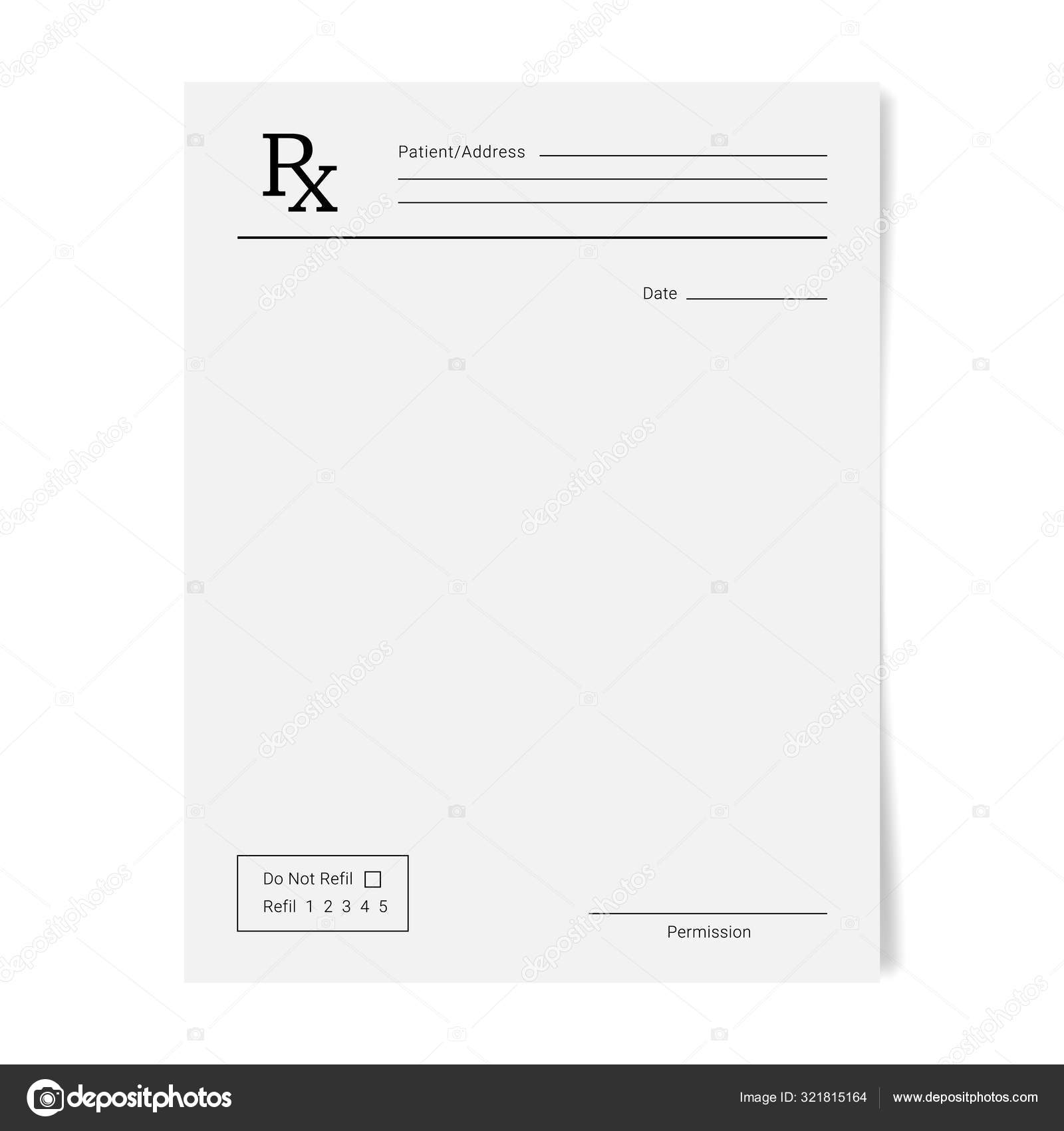 22 Rx pad Vector Images - Free & Royalty-free Rx pad Vectors Pertaining To Blank Prescription Pad Template