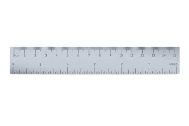 Engineer or architect aluminium drafting ruler with an imperial and a metric units scale. clipart