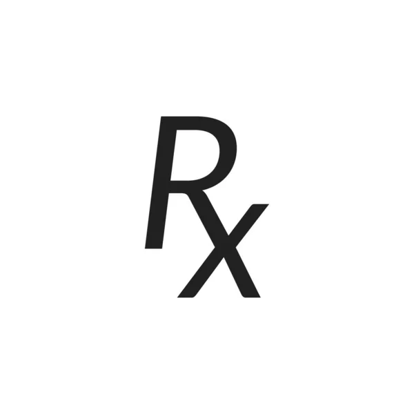 Rxは白い背景に隔離された医療記号を処方. — ストックベクタ