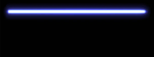 Banner web con una lámpara de neón azul brillante — Vector de stock
