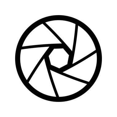 DSR veya aynasız kamera diyaframı düz simgesi