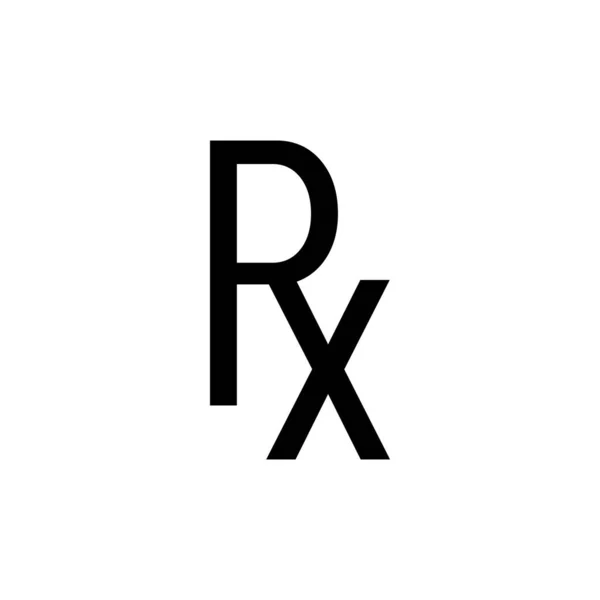 医療定期処方受領書の署名 Rxアイコン — ストックベクタ