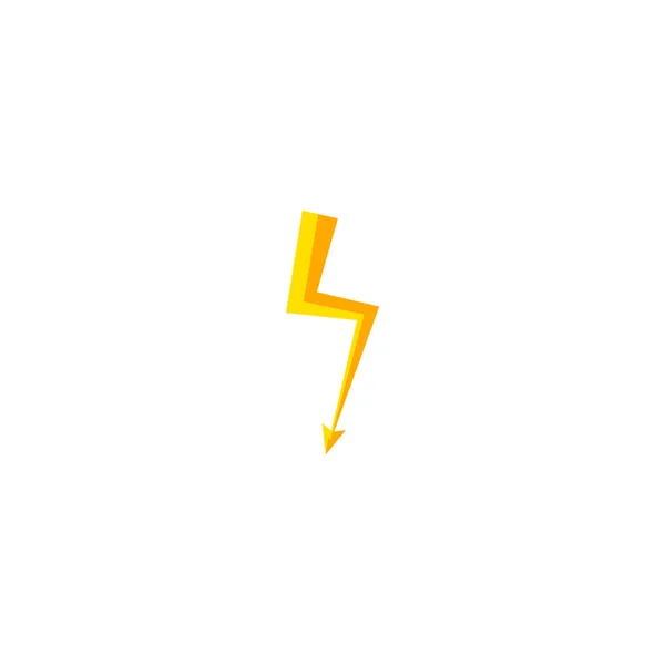 Значок Молнии Грома Символ Высокого Напряжения Электричества — стоковый вектор