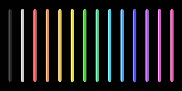 Неонові Світлові Палички Флуоресцентний Лазерний Промінь Промінь Світла — стоковий вектор