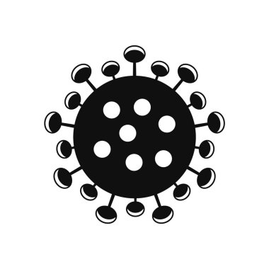 SARS-CoV-2 koronavirüs işareti - 21. yüzyılın vebası olarak da bilinir. Bu virüs COVID-19 bulaşıcı hastalığa neden oldu ve 2020 küresel ekonomik krizine neden oldu.