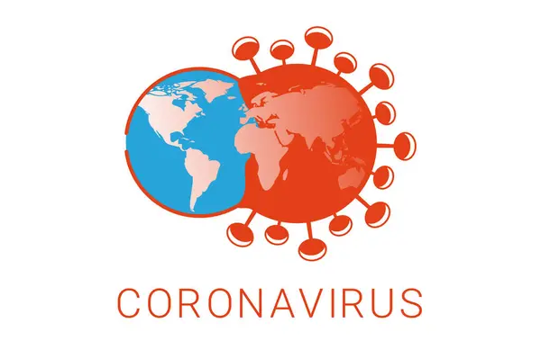 Illustration Zum Ausbruch Des Coronavirus Die Von Einem Virus Infizierte — Stockvektor