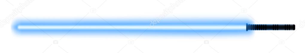Blue light sword for the fights during the wars in the stars. Melee laser weapon for the close combats