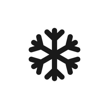 Buz tehlike ikonu. Kar tanesinin basit bir sembolü