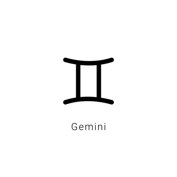 Sign Zodiac Gemini Heavenly Twins — Stock Vector