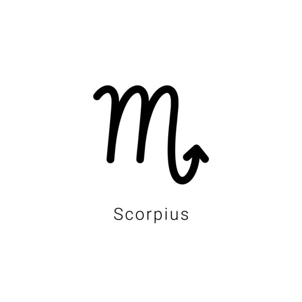 Sign Zodiac Scorpius Scorpion — Stock Vector