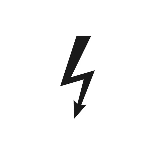 Icône Haute Tension Symbole Simple Éclair — Image vectorielle