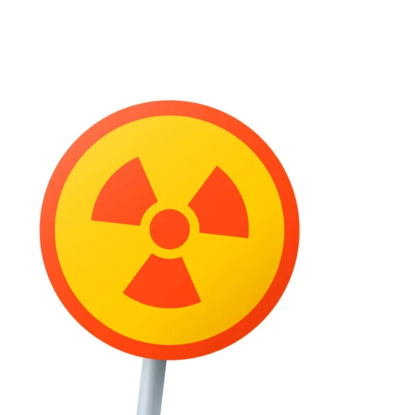 Symbol Für Ionisierende Strahlung Kreisförmiges Zeichen Radioaktiver Abfälle Und Materialien — Stockvektor