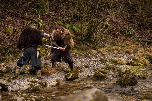 川のバイキング戦士 — ストック写真