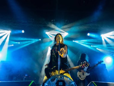 Milan, İtalya. 18 Şubat 2020. Amerikalı keş rock grubu Monster Magnet Live Music Club 'da sahne alıyor. Brambilla Simone Fotoğrafçılık Canlı Haberler