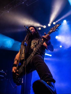 Milan, Italy - November 11, 2018: Greek black metal band ROTTING CHRIST performs at Live Music Club. Brambilla Simone Live News photographer