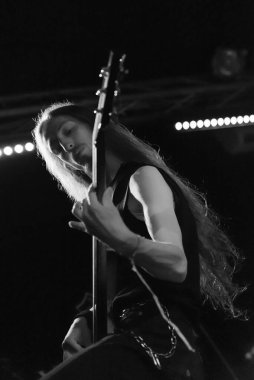 Milan, Italy - June 6, 2018: Italian metal rock band MECHANICAL GOD CREATION, performs at LEGEND CLUB of Milan. Brambilla Simone Live News photographer