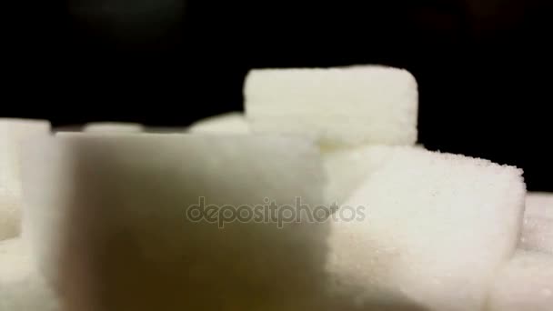 Cubos de caña de azúcar blanco — Vídeos de Stock