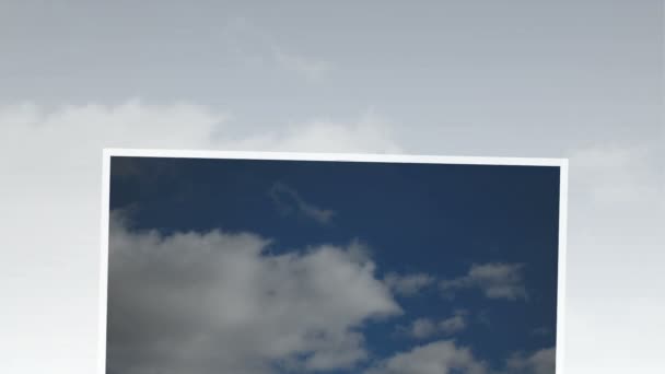 Cumulonimbus в голубом небе с ветерком — стоковое видео