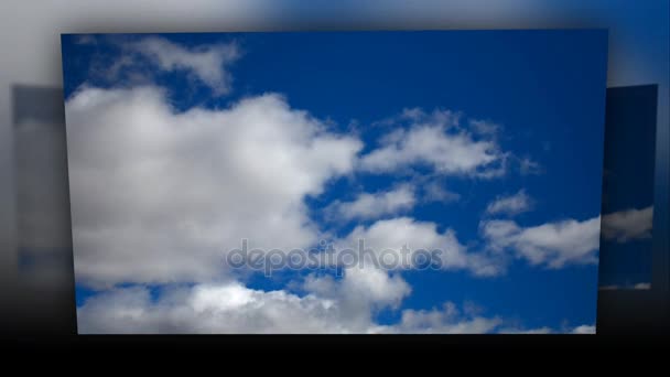 Cumulonimbus en cielo azul con viento Time-Lapse — Vídeo de stock