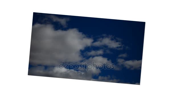 Cumulonimbus en cielo azul con viento Time-Lapse — Vídeos de Stock