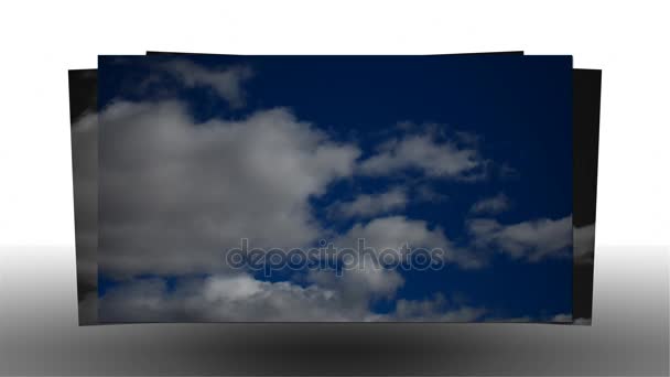 Cumulonimbus modré obloze s větrem Time-Lapse — Stock video