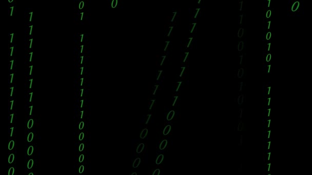 Código Digital Binário Abstrato em cores — Vídeo de Stock