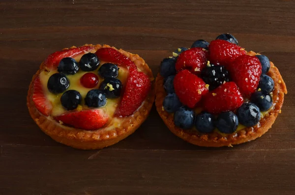 Torta Fruta Vermelha Fresca Restaurante — Fotografia de Stock