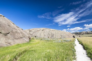 Independence Rock formation along the Oregon Trail. Wyoming. USA clipart