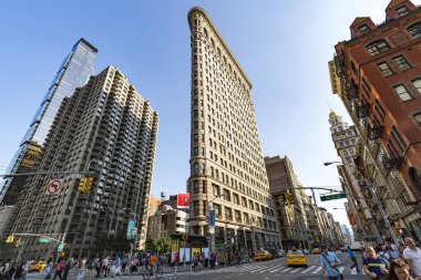 New York City - 21 Temmuz 2016: Tarihi Flatiron Binası