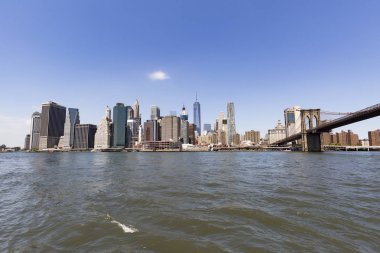 New York - 20 Temmuz 2016: Brooklyn Köprüsü'nün 20 Temmuz 2016