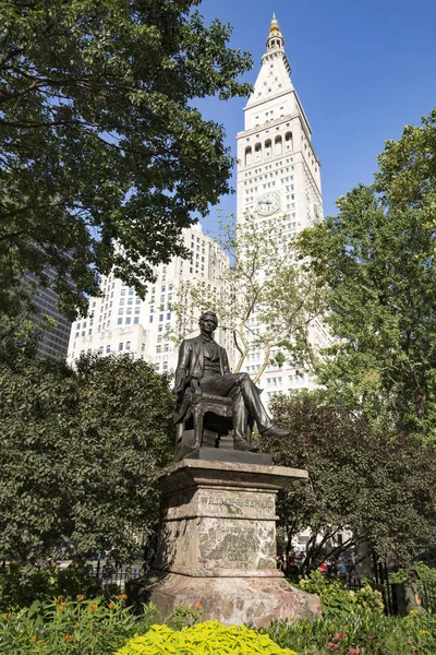 Nueva York - 21 de julio de 2016: Estatua de William H. Seward — Foto de Stock