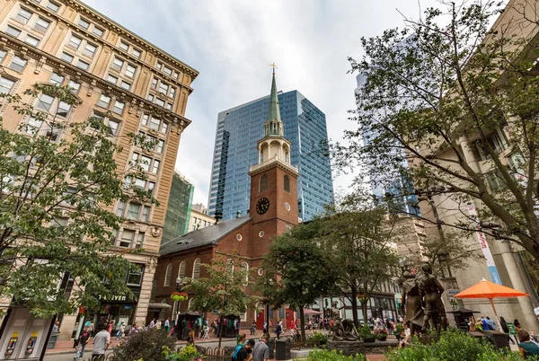 BOSTON - JULY 21, 2017: Old South Meeting House in down town Bos – stockfoto