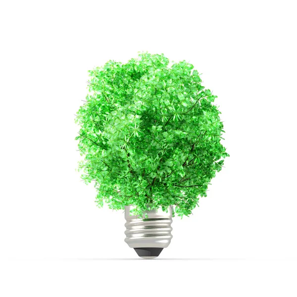 Concept of plant replacing the light bulb. — Stock Photo, Image