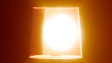 Kırmızı Fener sürekli olarak döner. 4 k döngü görüntüleri. 3D render