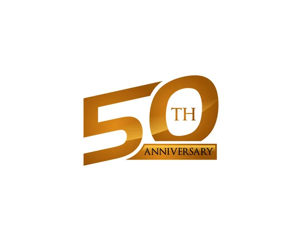Logo zum 50. Jahrestag — Stockvektor