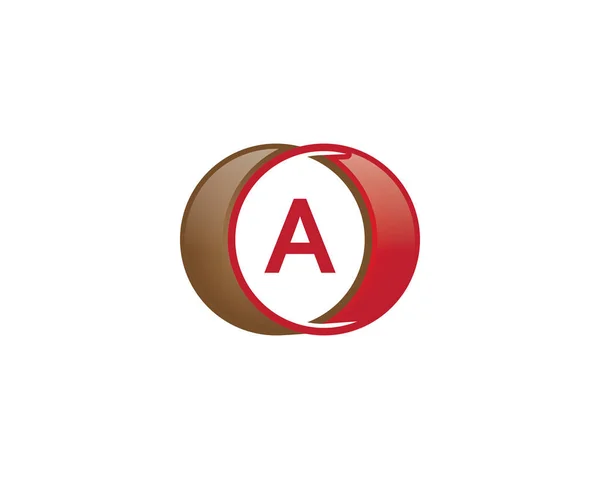 Un logotipo de círculo de letras — Vector de stock