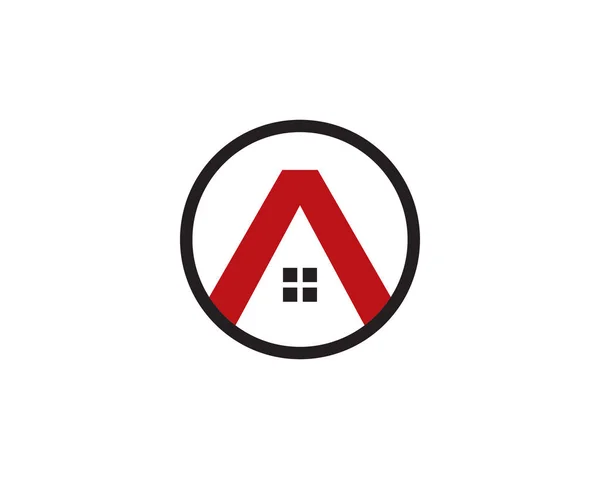 Un logotipo de la casa de letras — Vector de stock