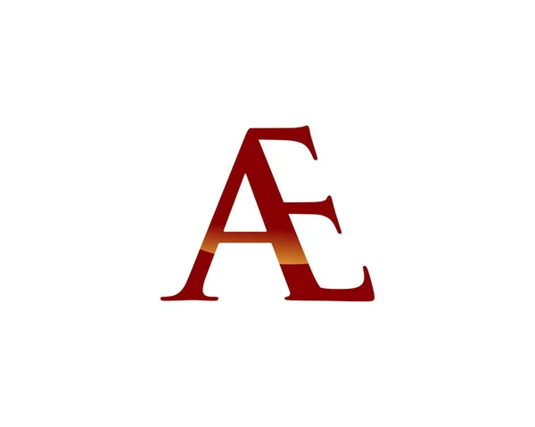 Logo letra AE — Vector de stock