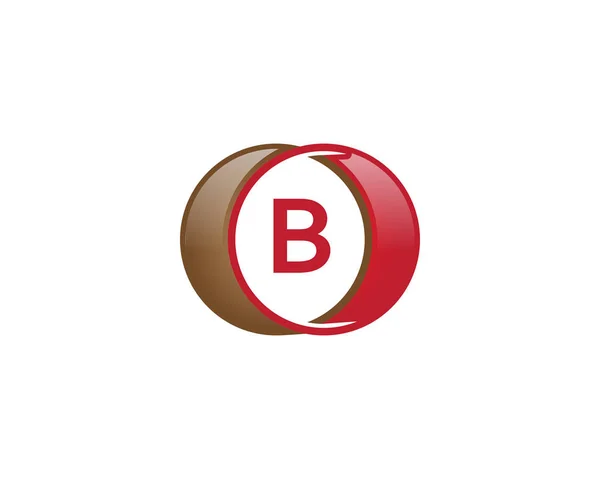 B letra círculo logotipo — Vector de stock