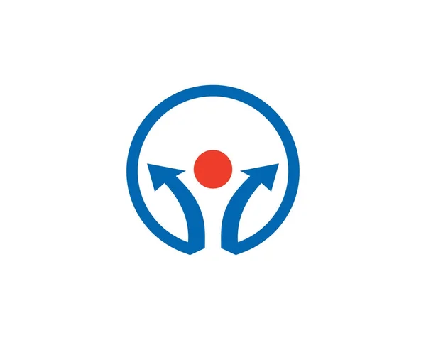 People arrow logo — Stock Vector