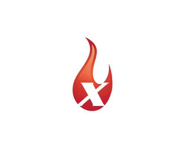 X letra llama logotipo — Archivo Imágenes Vectoriales
