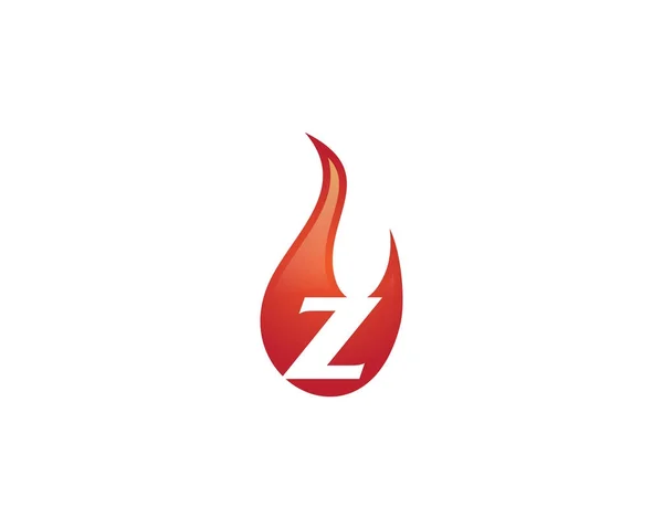 Z letter flame logo — Stock Vector