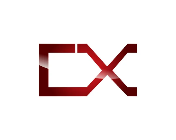DX dopis logo — Stockový vektor