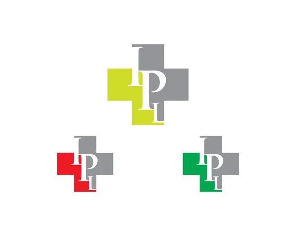 Ipl carta hospital logo — Vector de stock