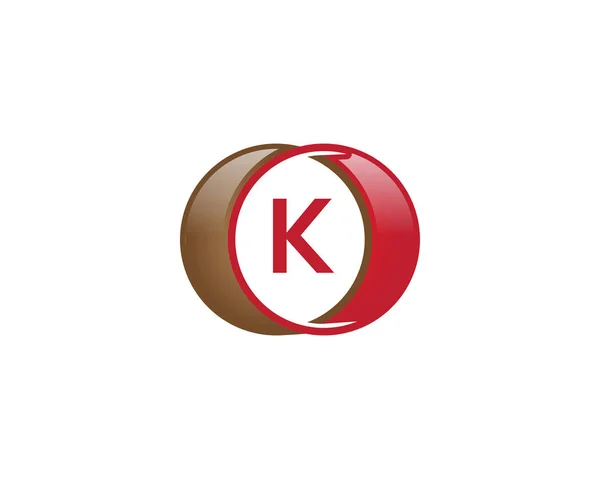 K Buchstabe Kreis Logo — Stockvektor