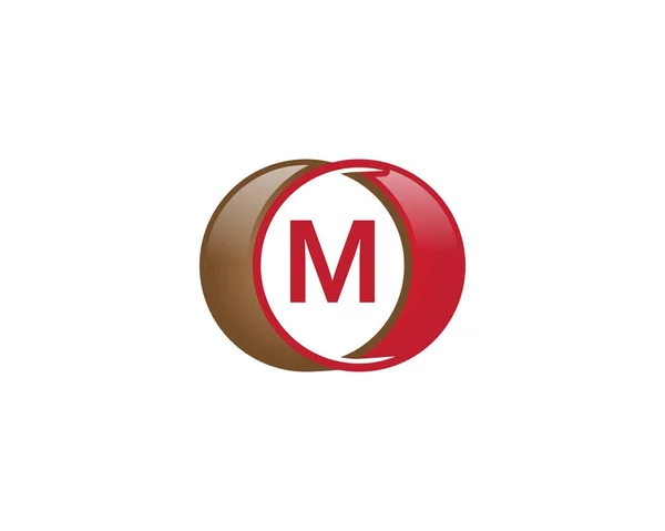M 字母圆圈徽标 — 图库矢量图片