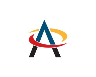 bir mektup swoosh logo şablonu