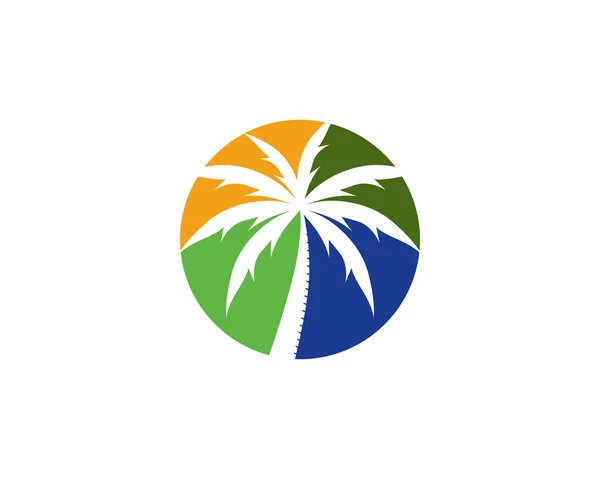 Шаблон логотипа пляжа — стоковый вектор